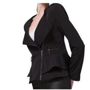 White House Black Market Essential Black Full Zip Moto Jacket